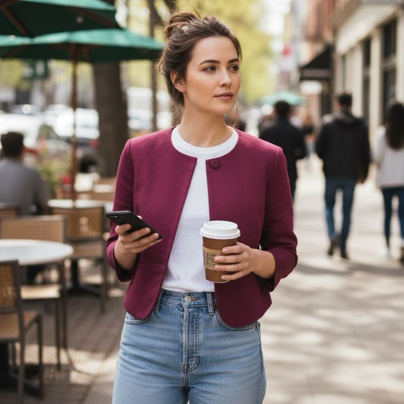 Women's Magenta Jacket - Picture 2 of 9